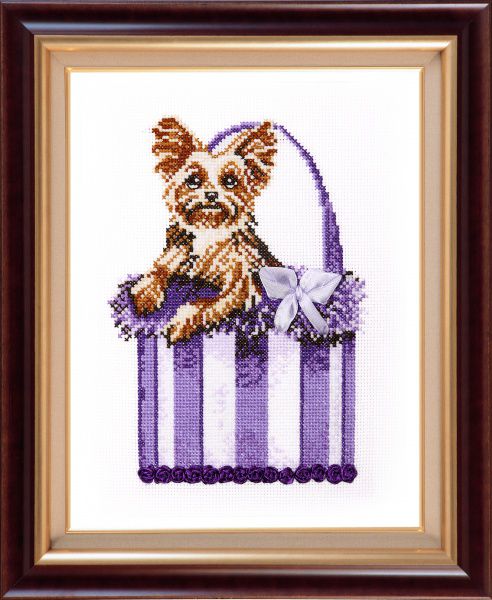 Набор для вышивания крестом ОВЕН " Йоркширский терьер" 430