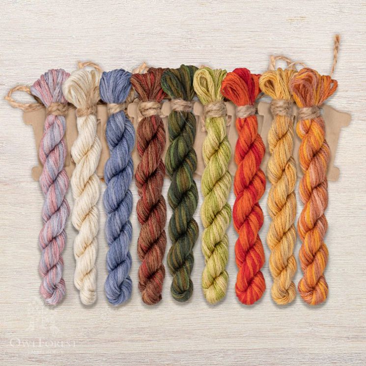 Набор ниток OwlForest для схемы «Маленький лесной народец. Ежики» (DMC) универсальный НМул-МЛНЕ176-3322 