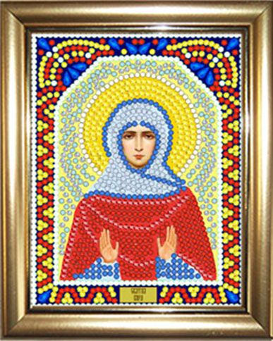 ИМРА5-070 Алмазная мозаика ТМ НАСЛЕДИЕ с рамкой "Святая Кира"