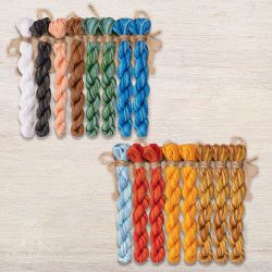 НМул-КГ76-3283 Набор ниток OwlForest для схемы «Конёк-горбунок» (DMC) 28 каунт в 3 нити