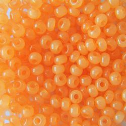 02184 Бисер полупрозрачный светло-морковный (Preciosa) 