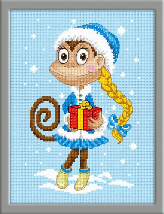 Набор для вышивания крестом ОВЕН "Снегурочка" 855