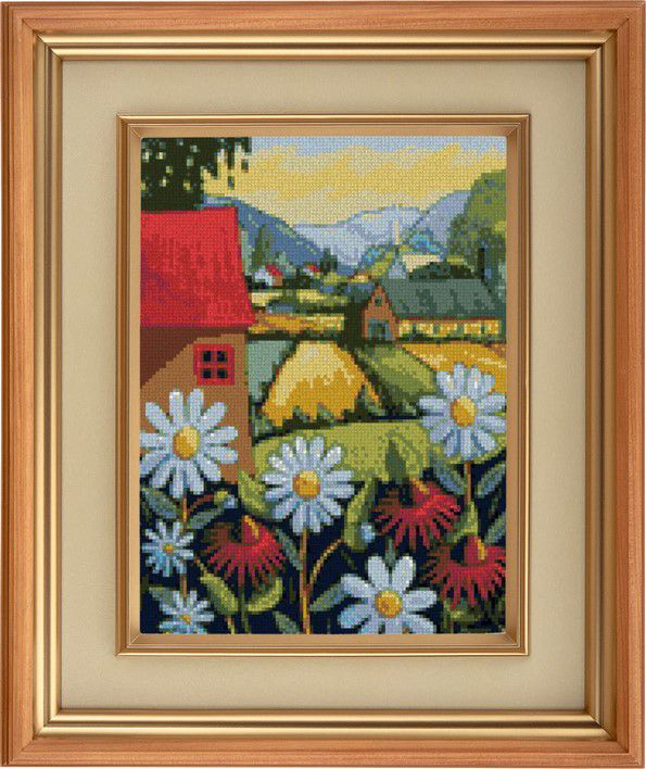 Набор для вышивания крестом PSP "Ромашковое лето" 0136