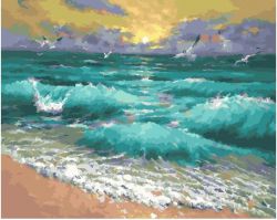 GX22992 Картина по номерам Paintboy "Бирюзовый прибой"