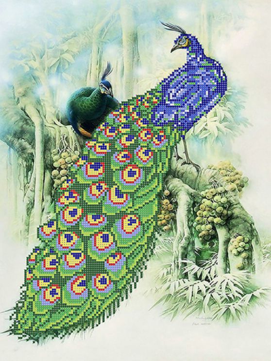 НКБ-172 Набор для вышивания бисером ТМ Наследие "Павлин"