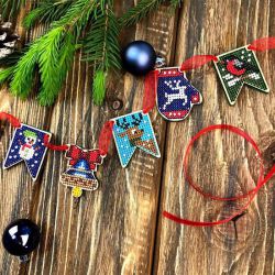 Набор заготовок для вышивания по дереву FLSW-009 20шт