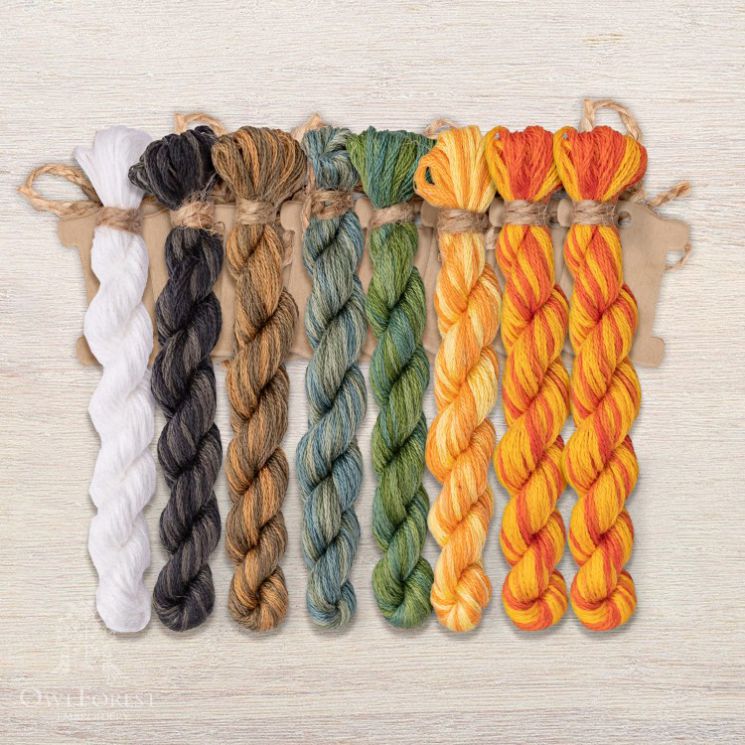 Набор ниток OwlForest для схемы «Облепиховое лето» (DMC) 32 и 28 каунт в 2 нити НМул-ОЛ137-3322 