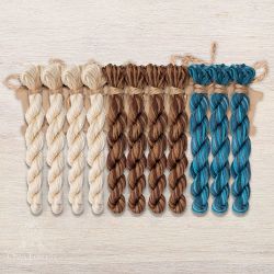 НМул-ИМЧ170-3283-3 Набор ниток OwlForest для схем «Индейские мотивы» (DMC) 3 цвета «Черепаха» 28 каунт в 3 нити