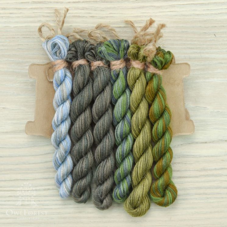 НМул-ЧК-2362 Набор ниток OwlForest для схемы «Черепаховый квакер» (ПНК им. Кирова) 36 каунт в 2 нити