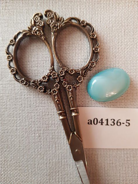 Магнит для игл (Кабошон из агата тонированного синий, 18*25*9мм) а04136-5