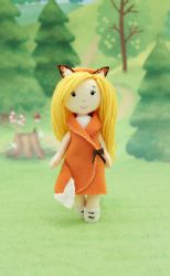 ЗВ-3 Набор для создания куклы Перловка "Девочка-Лисичка" Серия "Зверята"