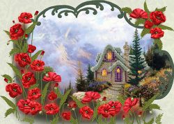 КБ-359 Схема для вышивания бисером ТМ Наследие "Домик в горах"