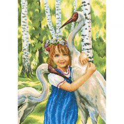 М346 Набор для вышивания РТО "Белые журавли"