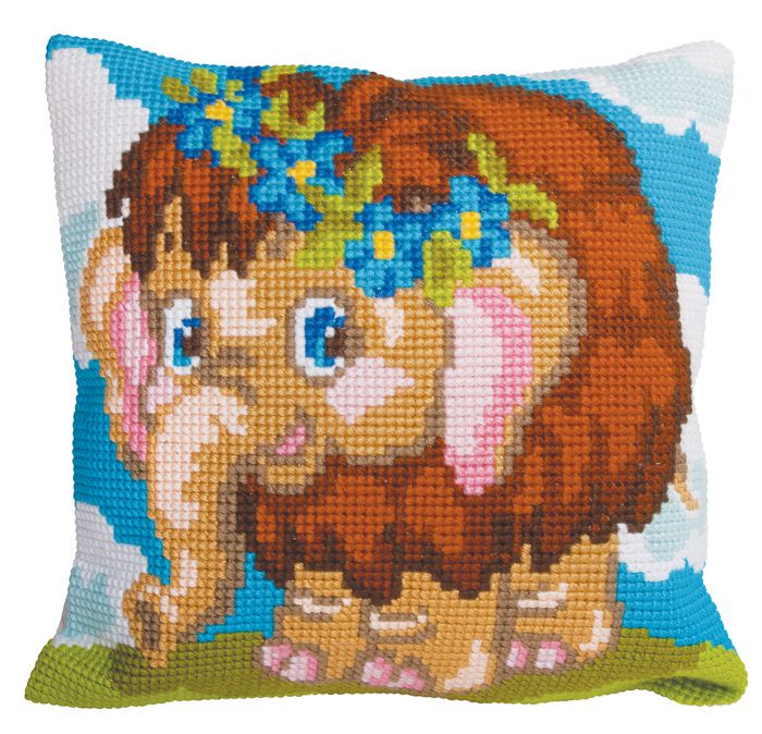 Набор для вышивания крестом Collection D'Art  "Мамонтенок-девочка" 5068