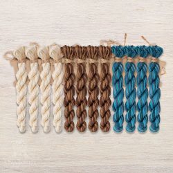 НМул-ИМЯ171-3283-3 Набор ниток OwlForest для схем «Индейские мотивы» (DMC) 3 цвета «Ящерицы» 28 каунт в 3 нити