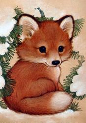 Ag 1031 Алмазная мозаика Гранни "Лисенок"