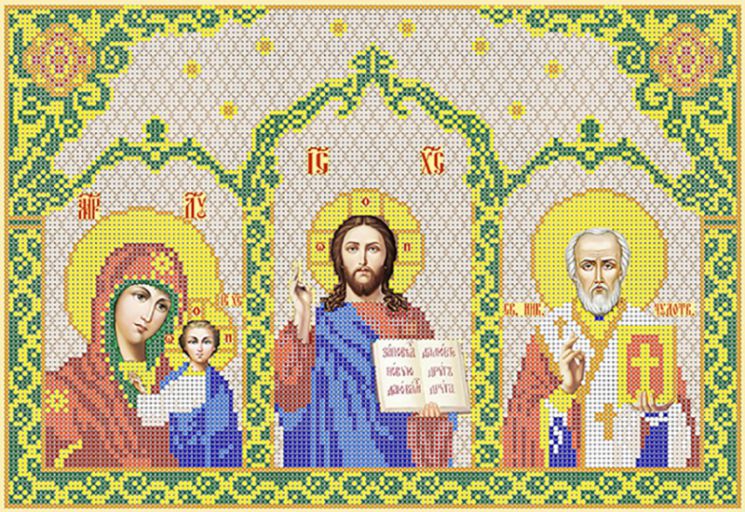 КБ-120 Схема для вышивания бисером ТМ Наследие "Иконостас"