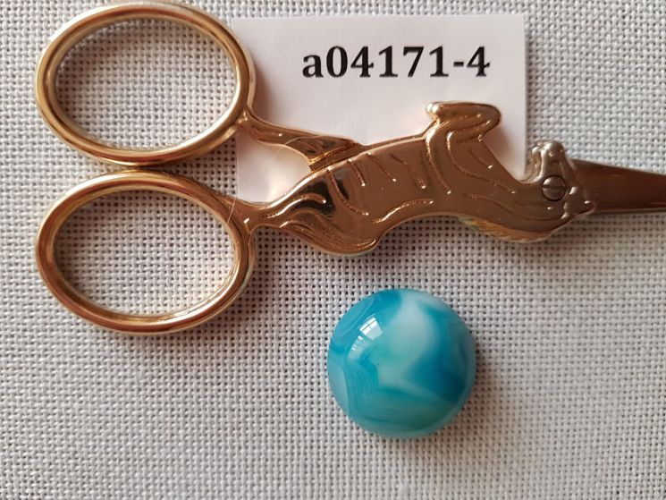 Магнит для игл (Кабошон из агата тонированного голубой, 20*20*8мм) а04171-4