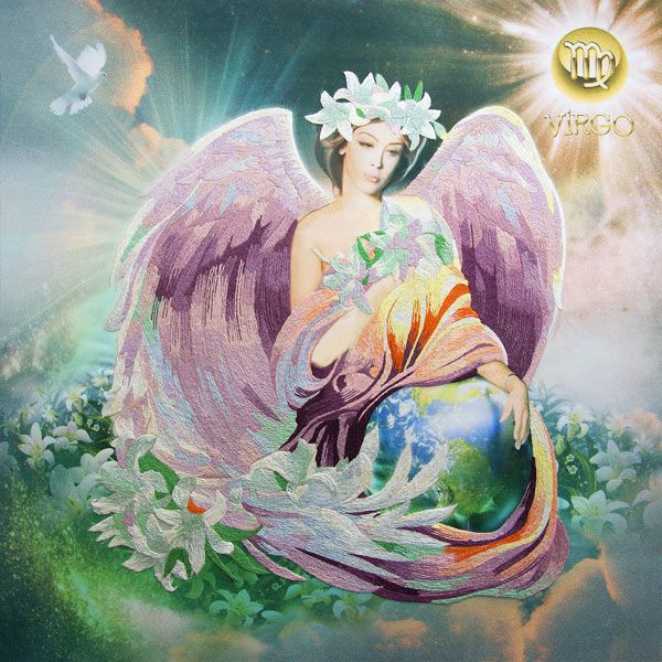 Набор для вышивания гладью РИСУЕМ ИГЛОЙ "ДЕВА-знак зодиака" N0048