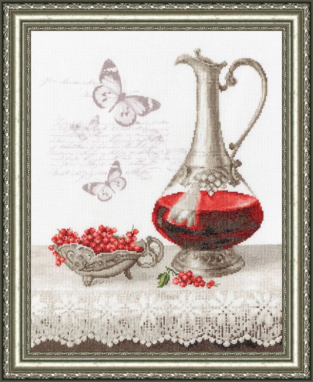 Набор для вышивания крестом ЗОЛОТОЕ РУНО "Смородиновый десерт" КН-009