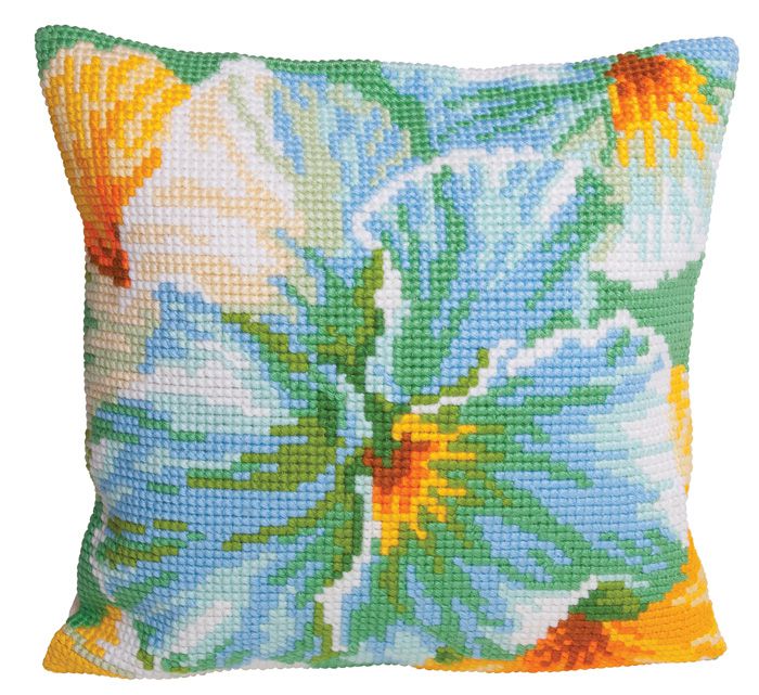 Набор для вышивания крестом Collection D'Art "Анютины глазки-1" 5094