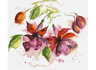 Набор для вышивания крестом Белоснежка "Нежная фуксия" 6052-14