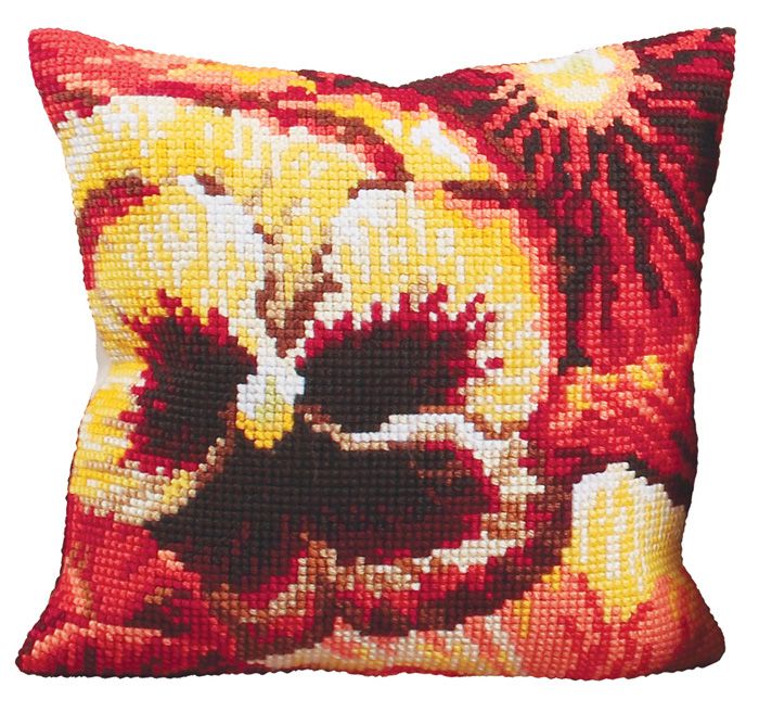 Набор для вышивания крестом Collection D'Art "Анютины глазки-2" 5095