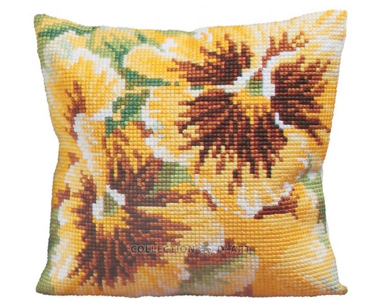 Набор для вышивания крестом Collection D'Art "Анютины глазки-3"  5097