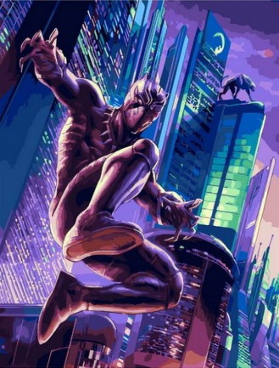  Картина по номерам "Ночной герой", MCA1336 40х50 см