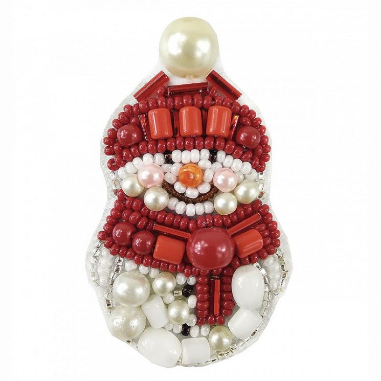 БП-247 Набор для изготовления броши Crystal Art "Снеговик"