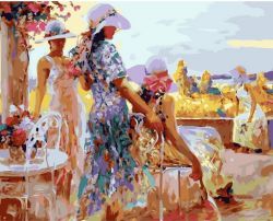 MCA1343 Картина по номерам "Встретились подружки",  40х50 см