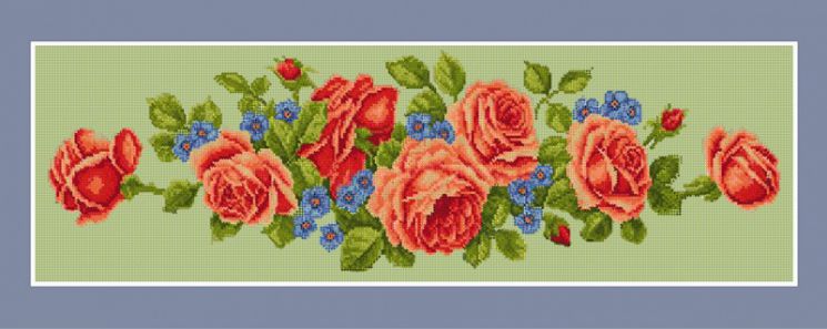 БС-009 Алмазная мозаика (кругл) Наследие "Розы"