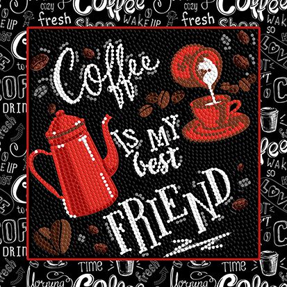 БСА25-104 Алмазная вышивка ТМ Наследие "Кофе мой друг"