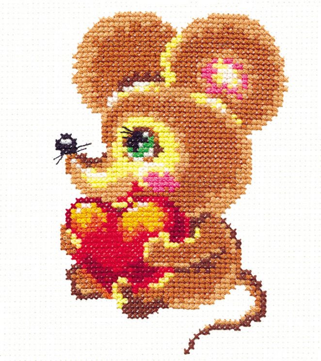 Набор для вышивания крестом Чудесная игла «Мышонок» 18-17