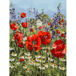 198-AS Картина по номерам Белоснежка "Краски лета"