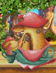 БСА4-041 Алмазная мозаика ТМ Наследие "Домик грибочек"