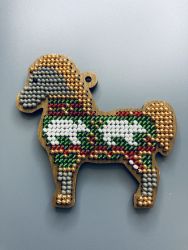 Сами с усами. Набор для вышивания "Пони Мишкин Новый год" 7,5х7,5 см, арт. С189-09