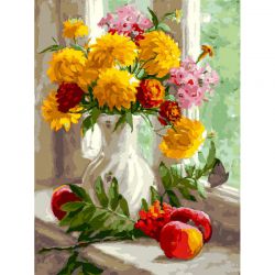 282-AS Картина по номерам Белоснежка "Малые золотые"