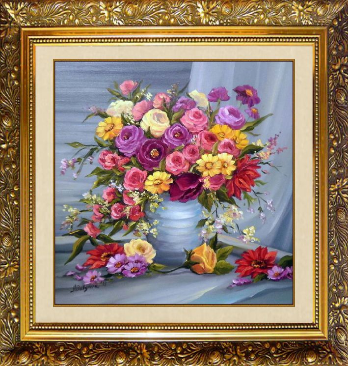  Алмазная мозаика МИЛАТО "Красочный букет" F-349