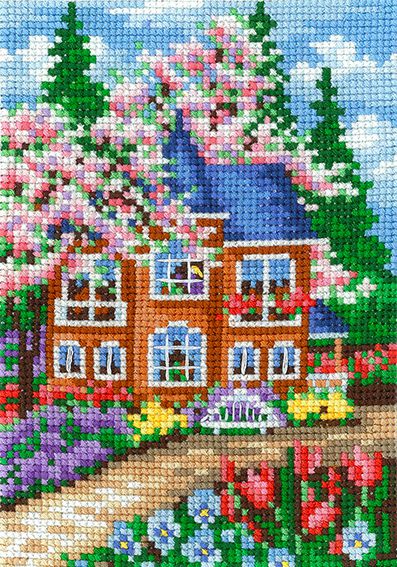 Набор для вышивания крестом СДЕЛАЙ СВОИМИ РУКАМИ "Времена года. Весна" В-20