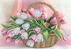 НКБ-006 Набор для вышивания бисером ТМ Наследие "Тюльпаны"