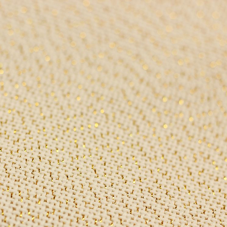 7399 Канва равномерного плетения Ubelhor Maria-Lurex, цвет белый с золотым люрексом