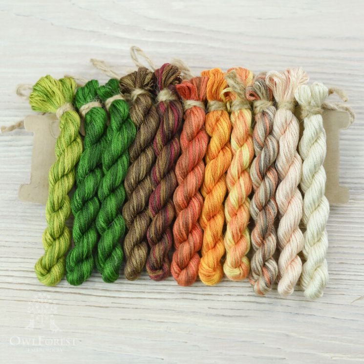 НМул-РЯр-3282 Набор ниток OwlForest для схемы «Рукодельная ярмарка» (DMC) 28 каунт в 2 нити