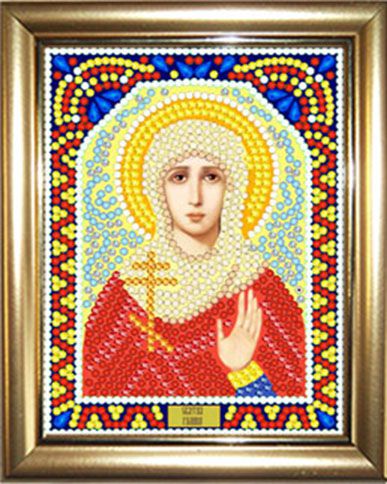 ИМРА5-015 Алмазная мозаика ТМ НАСЛЕДИЕ с рамкой "Святая Галина"