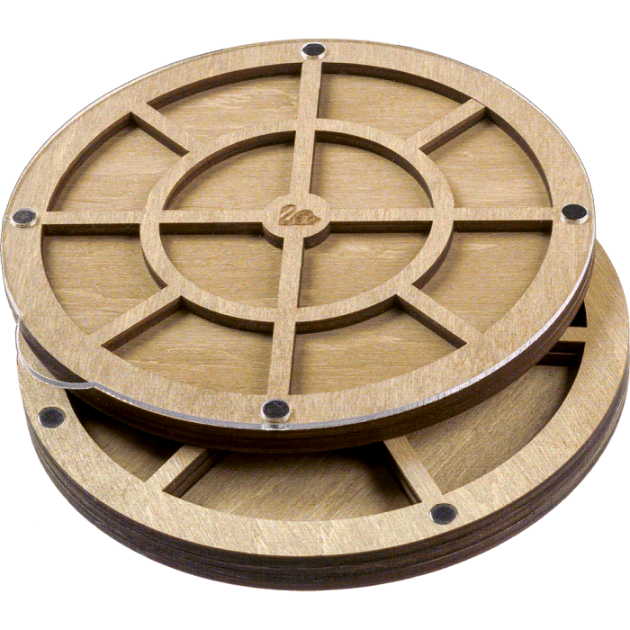 Органайзер для бисера многоярусный ВОЛШЕБНАЯ  СТРАНА  FLZB-086 14*14*2.5см, 19 ячеек