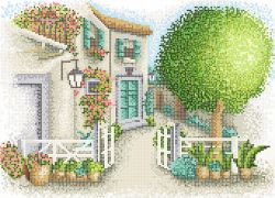 КБ-390 Схема для вышивания бисером ТМ Наследие "Уютная улочка"