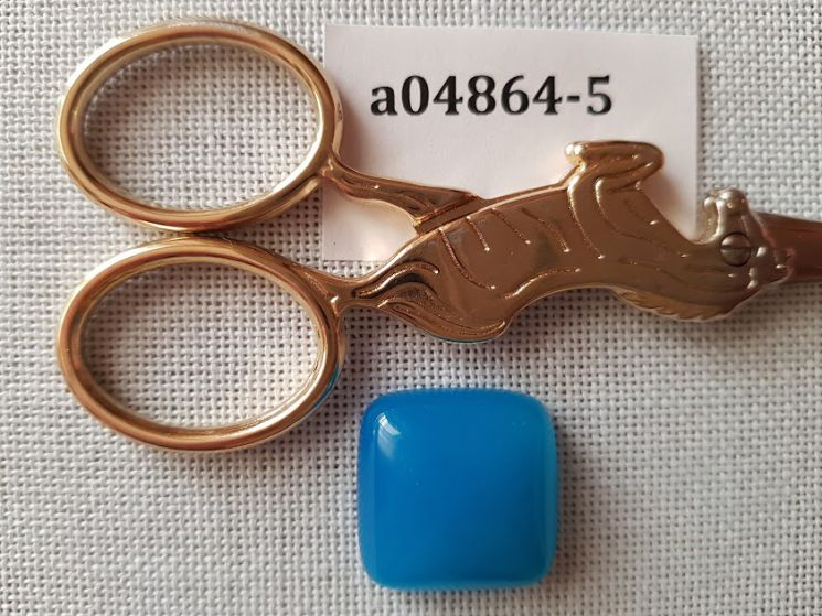 Магнит для игл (Кабошоны из агата тонированного синего квадрат, 20*20*8мм) а04864-5