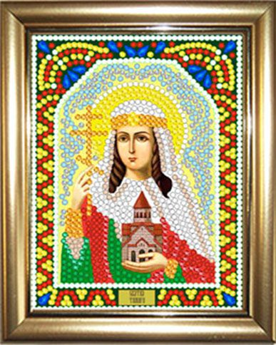 ИМРА5-017 Алмазная мозаика ТМ НАСЛЕДИЕ с рамкой "Святая Тамара"