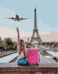 PK51045 Картина по номерам PAINTBOY "Путешественница" Эксклюзив