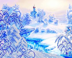 НКБ-035 Набор для вышивания бисером ТМ Наследие "Зима"